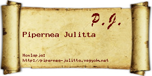 Pipernea Julitta névjegykártya